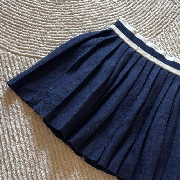 Aerie Dark Blue Pleated Mini Skirt - Picture 4 of 7